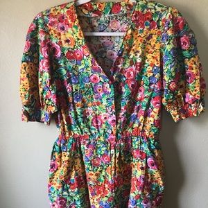80’s One Piece Shorts Romper